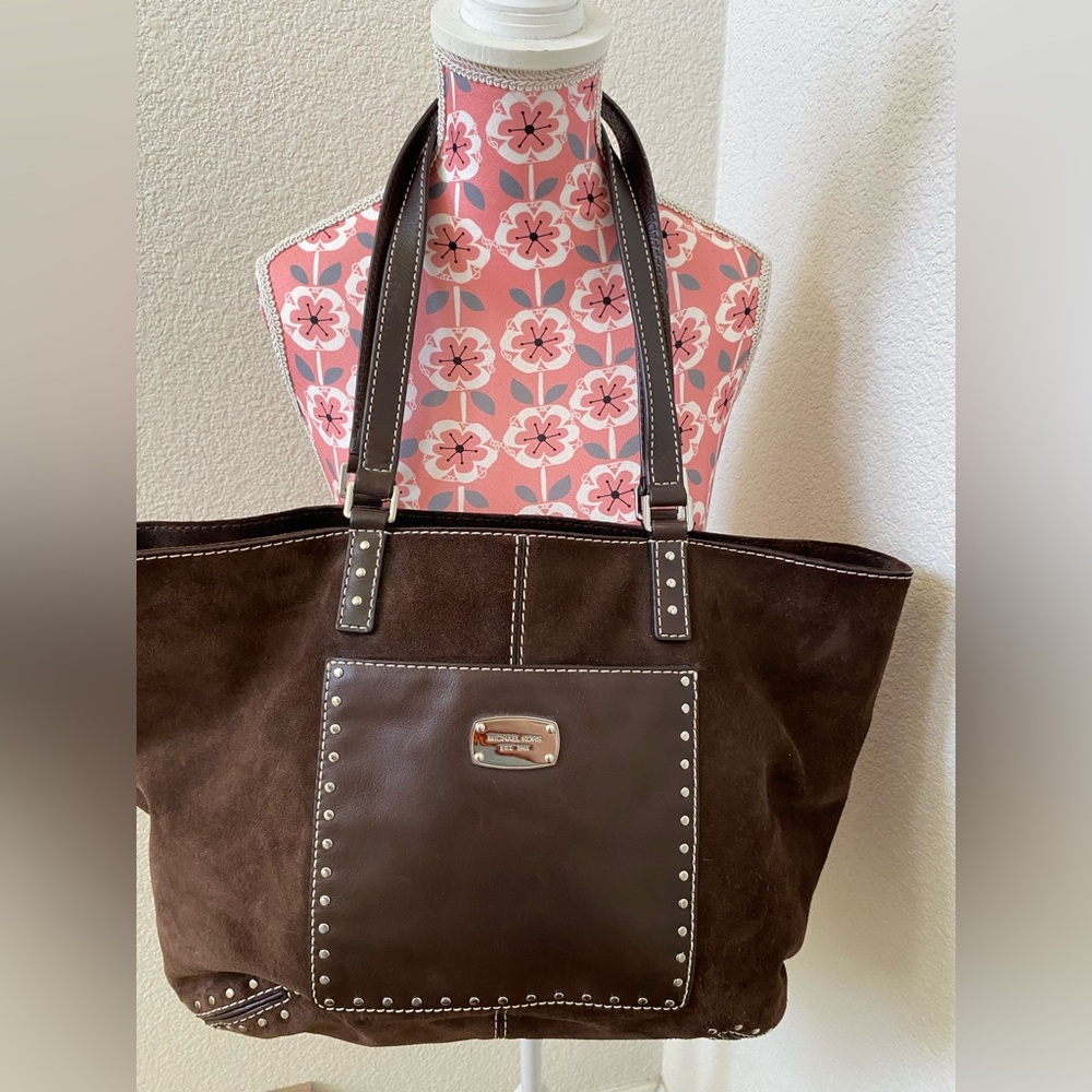 Brown suede leather tote. Never used.